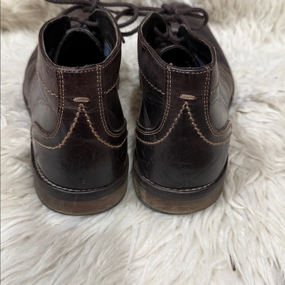 Johnston & Murphy Men’s Brown Leather Warner Chukka Boots Size 10‎ Lace Up